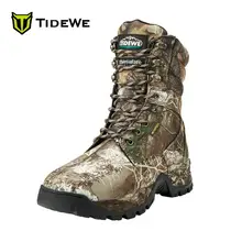 TideWe/мужские охотничьи ботинки высотой 20 см с камуфляжным утеплителем по краям, 400 г, дышащие походные ботинки со средней посадкой