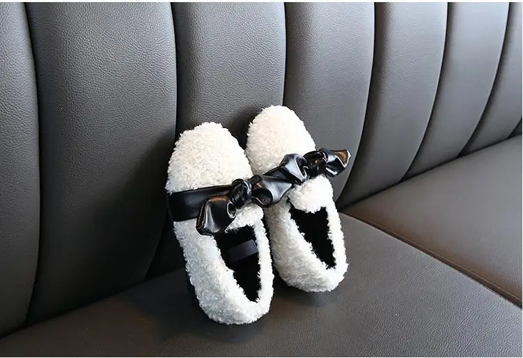 Зимние детские ботинки для девочек Мягкий хлопок детская теплая обувь для студенток; зимние сапоги на меху, сапоги на сапоги "Принцесса" для детей