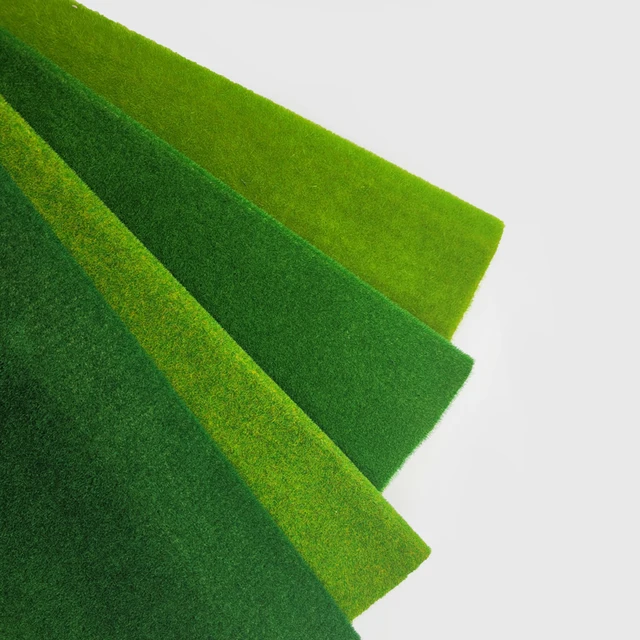 Model Green Grass Mat Sheet Terrain Landscape DIY Model Making Architectural Scene Material Sand Turf Diorama 25*25cm/50*50cm 6