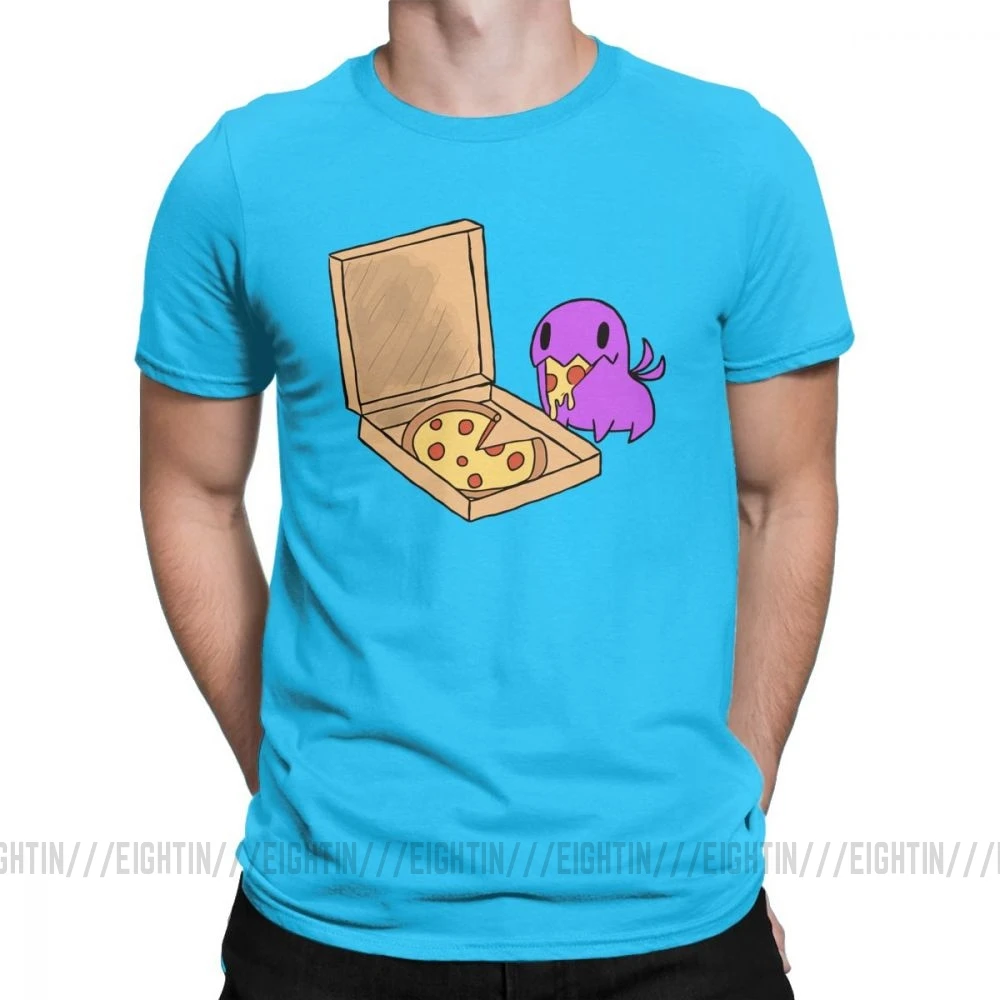 Zerg Love Pizza Carbot, мужские футболки, Аниме игры, Уникальные футболки, короткий рукав, вырез лодочкой, футболка, хлопок, Подарок, Идея, топы - Цвет: Medium Blue