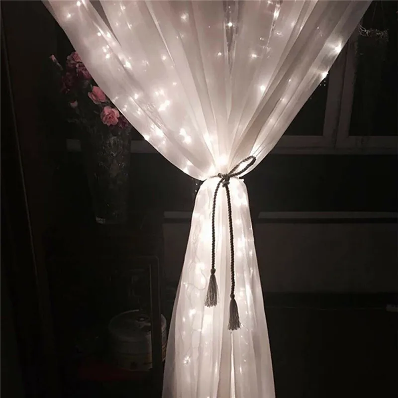3x3M Christmas LED String Lamp Curtain Fairy Lights Wedding Indoor Outdoor Garden Tree Party Garland Curtain Decoration EU US
