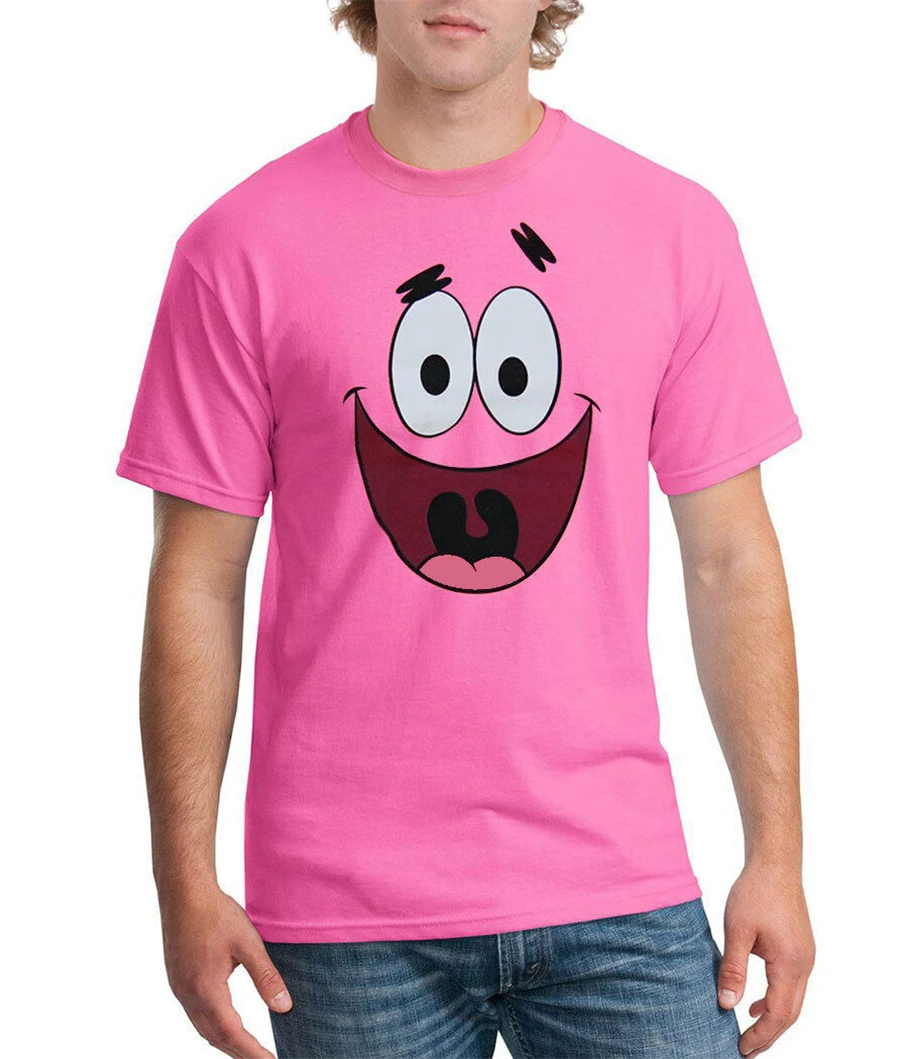

Spongebob Patrick Star Face T-Shirt Street Wear Fashion Tee Shirt