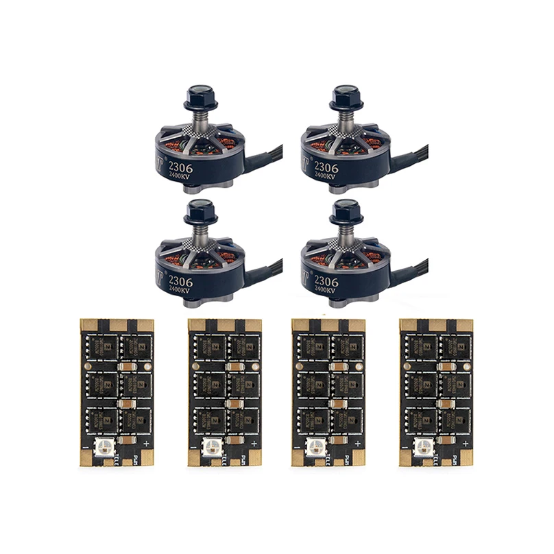 REV35 35A BLheli_S 2-6S 4 в 1 ESC с мотором ESC Combo 2306 2400KV Бесщеточный 3~ 4S мотор для DIY FPV гоночный Дрон - Цвет: with Tekko32 F3 ESC