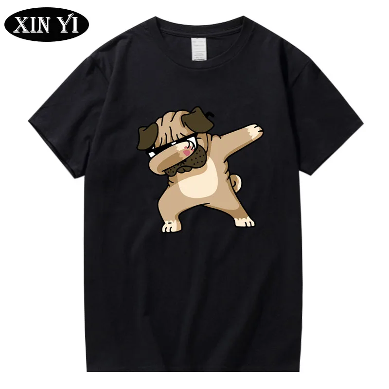 Футболка XINYI мужская с надписью Starling dog модная рубашка из 100% хлопка коротким