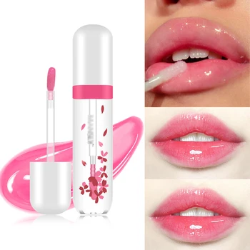 

Women Transparent Liquid Lip Gloss Tint Makeup Full Moisturizing Lips Plumper Makeup Lipsgloss Enhancement Cosmetics TSLM1