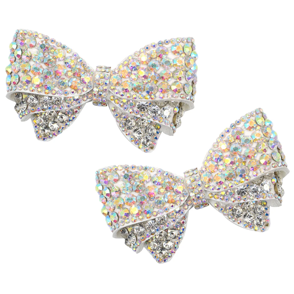 2Pcs women Wedding Pointed Shoes Decoration shinnie Ladies Rhinestone Bow Shoe Charms Buckle 2Pcs women Wedding Pointed Shoes Decoration shinnie Ladies Rhinestone Bow Shoe Charms Buckle