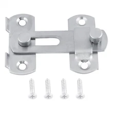 

1Set Stainless Silve Steel Hasp Latch Lock Sliding Door Lock Fitting Fitting Room Bathroom Casement Cabinet Door Lock