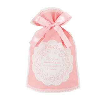 

Pink lace Drawstring Bags Cookie plastic Bags-Snacks,Party, Favor,Gift, Wedding,Plastic Package Bag 50pcs/lot