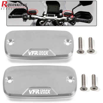 

FOR HONDA VFR 1200 X vfr1200x 2016 CNC Aluninum Motorcycle Front Brake and Clutch Fluid Reservoir Caps Cover VFR1200X VFR 1200X