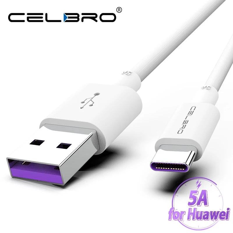 Кабель type-C для huawei 5A Usb C зарядка Usbc для huawei mate 30 20 Honor 10 P30 Pro Lite FCP SCP супер зарядное устройство