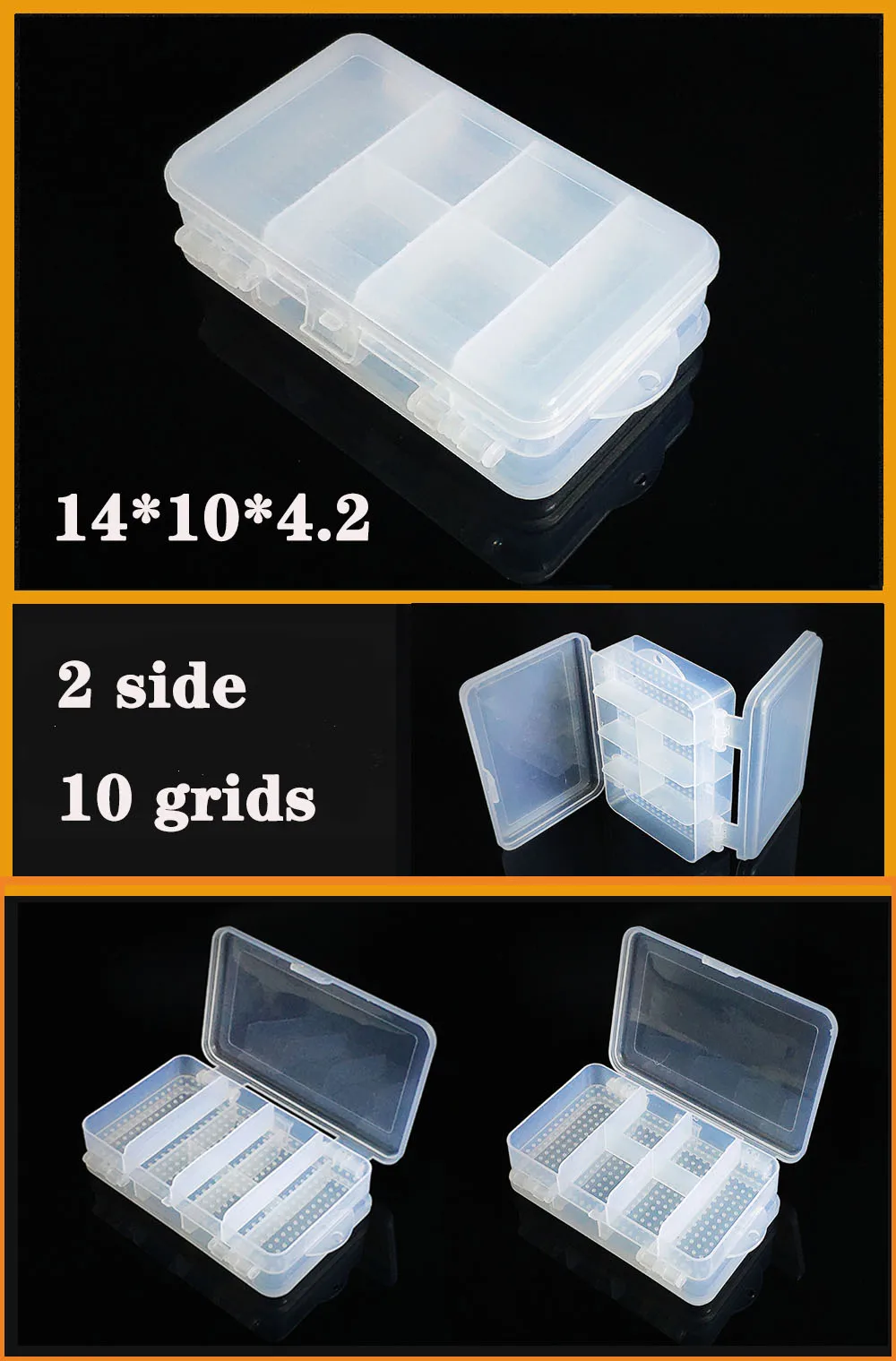 plastic organizer bins on Container Two Side 10 Grids Plastic Box Practical Adjustable Compartment Bead Storage Case Screw Holder Case Organizer Storage Boxes Bins Aliexpress