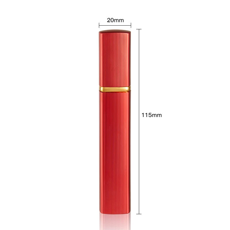 1Pcs 12Ml Metal Case Glass Tank Perfume Bottle Aluminum Nozzle Spray Refillable Bottle Parfum Cosmetic Glass Container 7 Colors