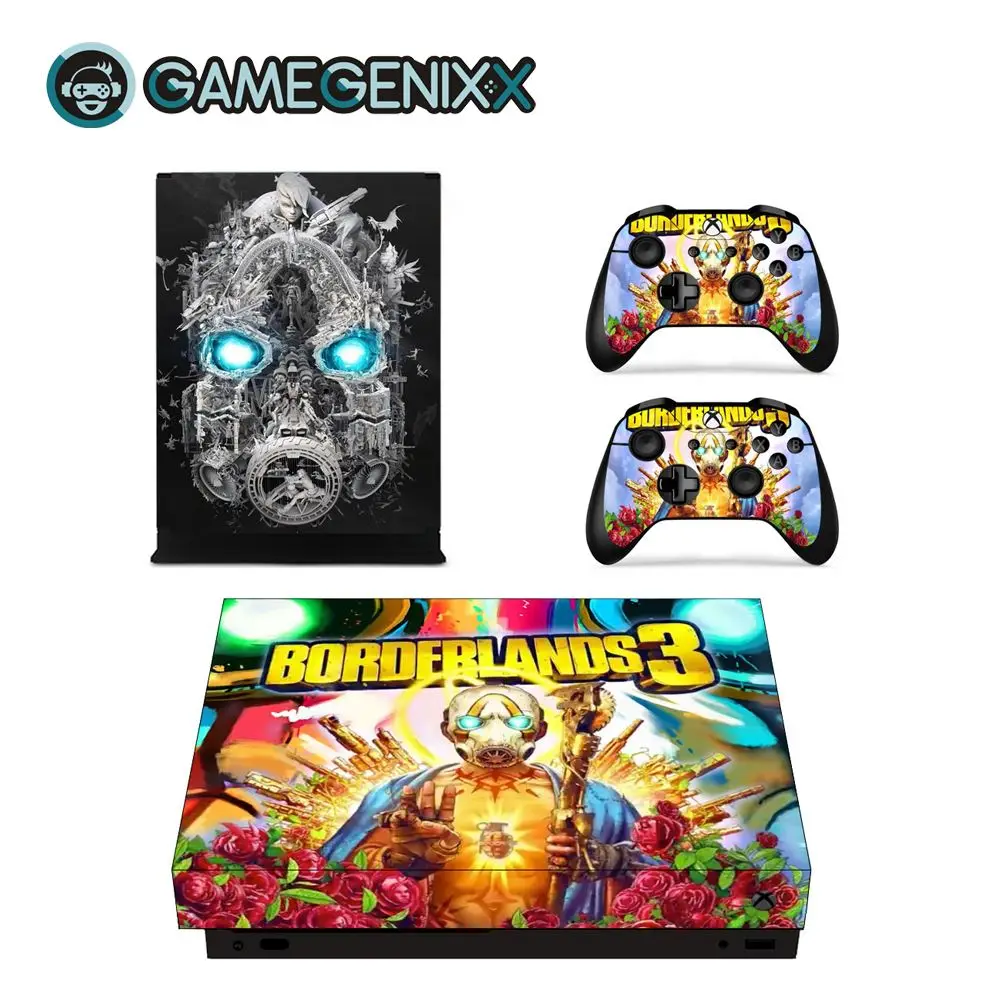 Borderlands 3 GAMEGENIXX Кожа Наклейка виниловая оберточная крышка полный набор для Xbox One X консоли и 2 контроллеров-borderland 3 - Цвет: Borderlands 3