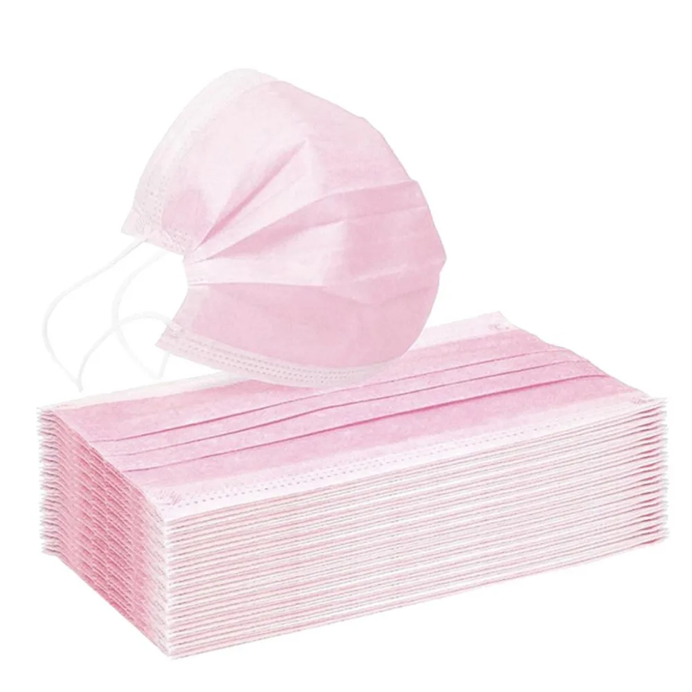 10pcs Disposable Face Mask Breathable Face Mask Fashion Outdoor Non-woven Melt Blown 3-layer Mascarilla Mascarilas