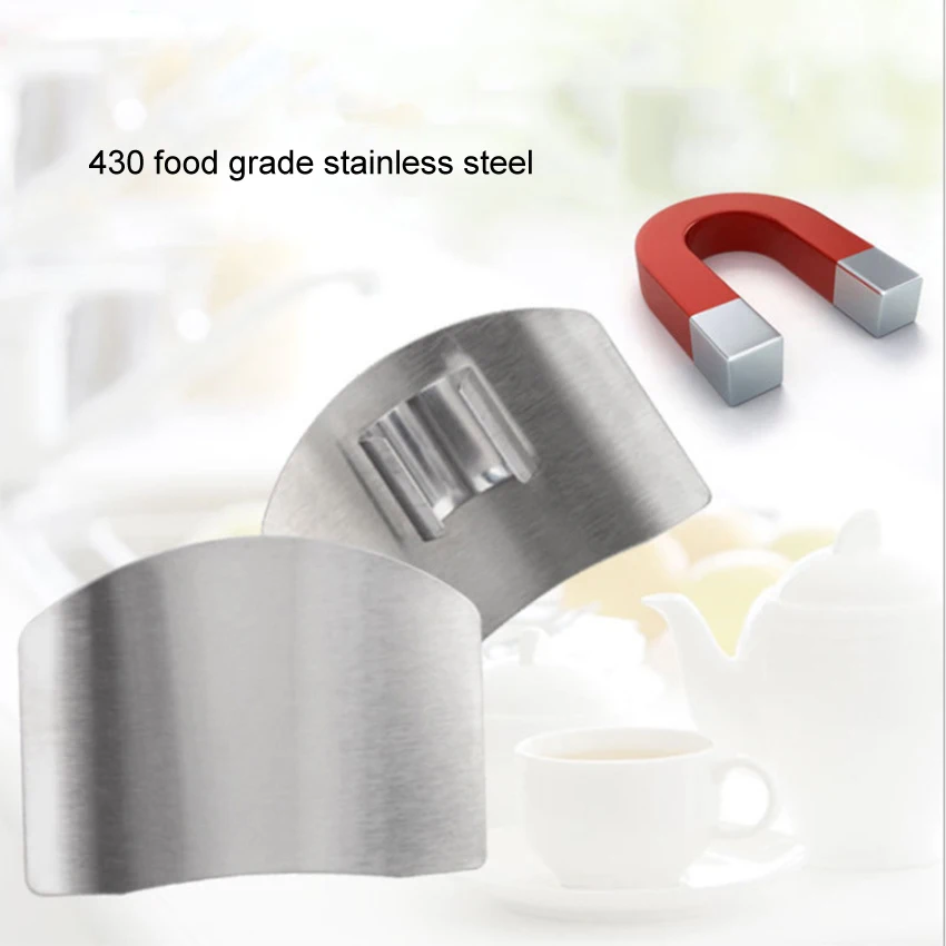 Stainless Steel Finger Protector Cutting Meat And Vegetables Finger Safety Fingerboard Multi-Functional Kitchen Tool Accessories