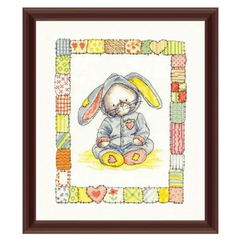 

Hand-embroidered Hanging Painting Cross Stitch Kit Precision Printing XT12 Cute Cartoon Rabbit Baby Bedroom Decoration