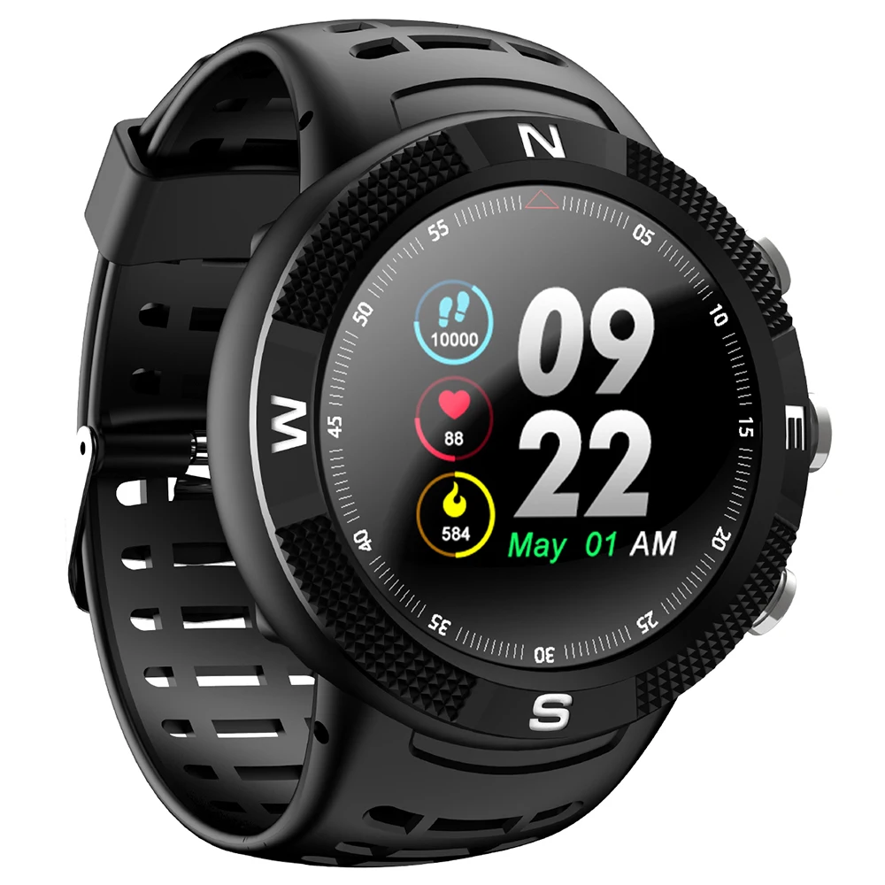 

OLOEY 2019 New IP68 Waterproof GPS Smart Watch F18 Color Screen Big Battery Hear Rate Monitor Men Sport Smartwatch