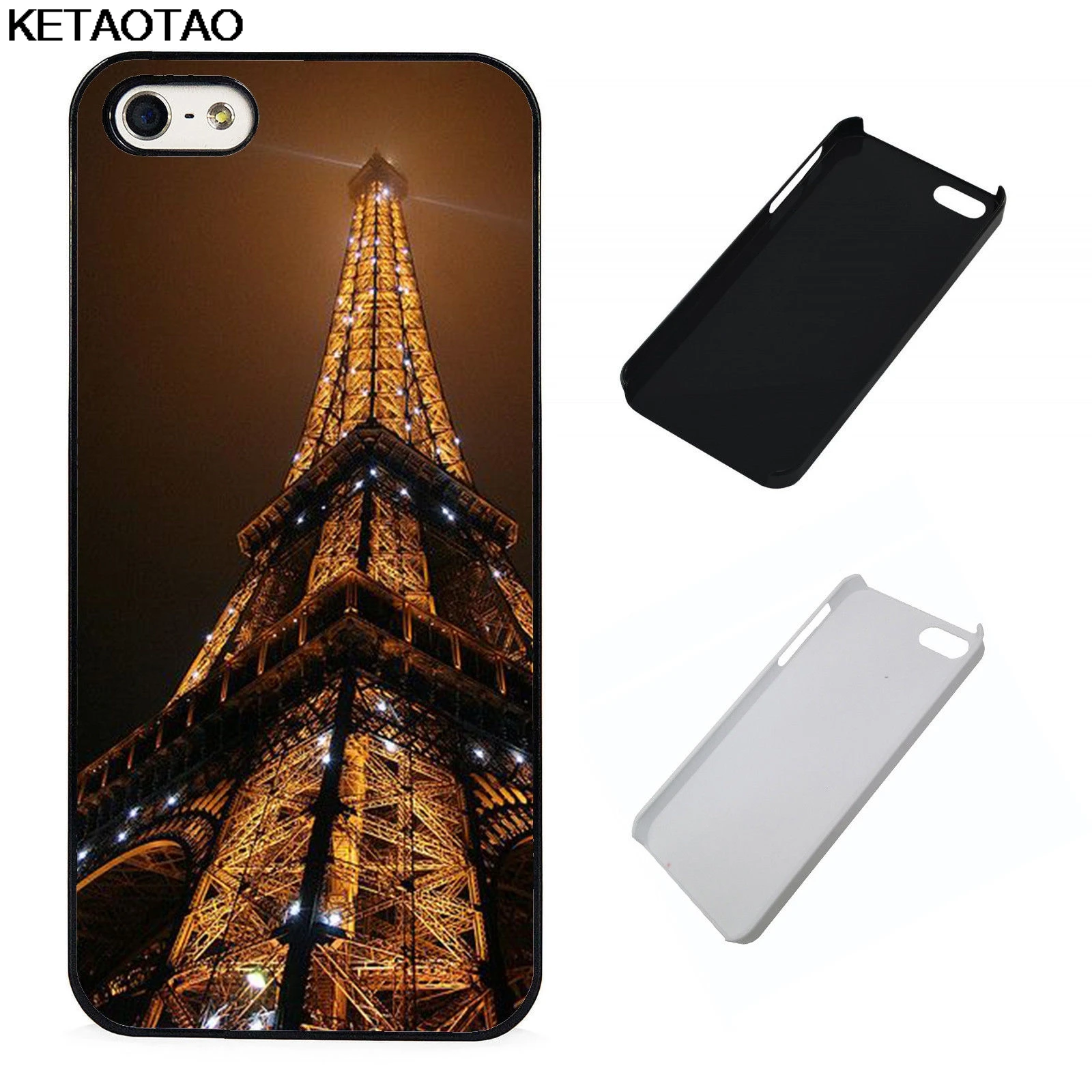 Хаки KETAOTAO Париж закат Эйфелева башня для iPhone 4S SE 5C 5S 6 6S 7 8 Plus X XR XS MAX черный мягкий чехол для телефона резиновый силиконовый - Цвет: Хаки