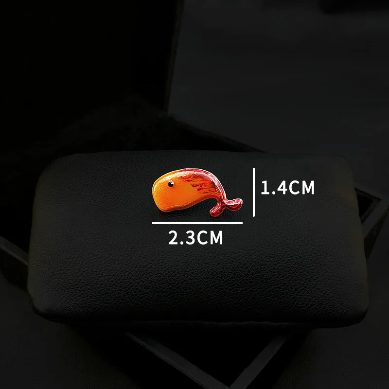 Abstract Whale Small Pin Brooch Men Women Suit Badge Upscale Retro Simple Mini Fish Brooches Enamel Pins lapel Pin Accessories