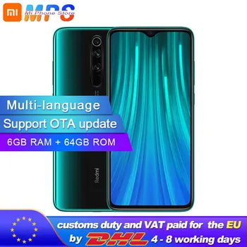 

Global ROM Xiaomi Redmi Note 8 Pro 6GB 64GB Smartphone Octa Core MTK Helio G90T 64MP Rear Camera 4500mAh 2340x1080 Phone