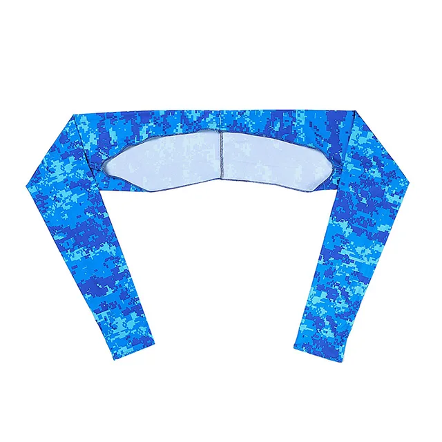 long fake sleeves Scar Cover Gloves Fake Sleeve Foldable Siamese Sun Protection Elbow Cuff Arm Cover Driving Arm Warmers Sleeves Blue