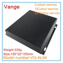 1 шт./партия настенный Штампованный корпус 6063-T5 алюминиевый ящик для инструментов 155*32*155 мм черный цвет для gps-устройства