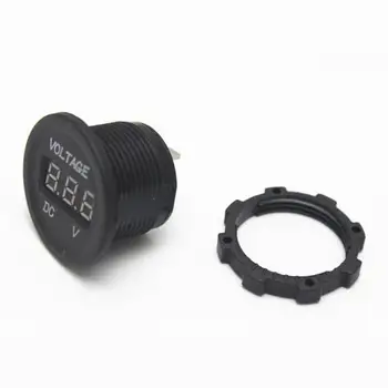 

12 /24 DC Voltmeter Red Digital Outlet Socket Panel Mount Plug Car Auto Motorcycle Trucks