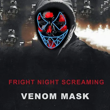 

1pcs Neon Mask LED Light Up Party Masks The Purge Election Year Great Funny Masks Festival Cosplay Costume Supplies Glow In Dark
