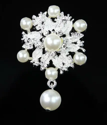 Горный хрусталь Кристалл Свадебный букет Серебряный цветок искусственный