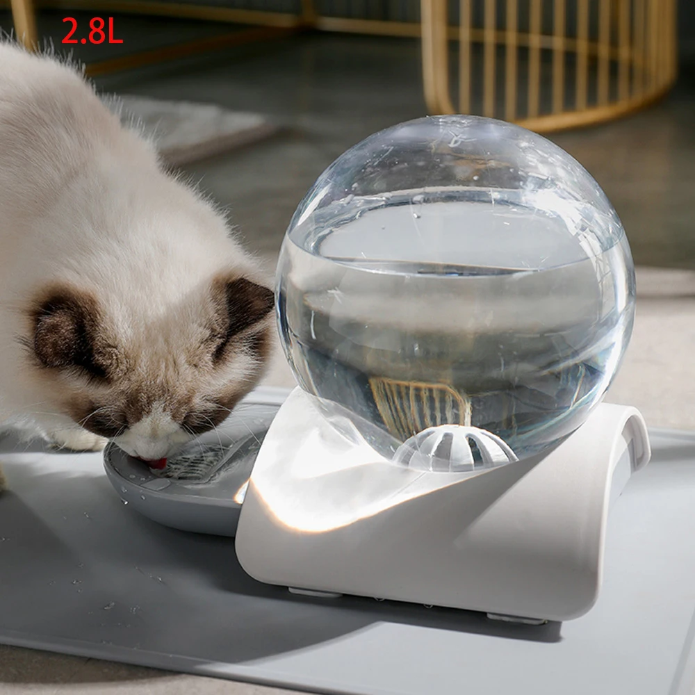 

High quality 2.8L pet cat dog feeder cat fountain cute bubble large non-electric automatic water dispenser dog bowl