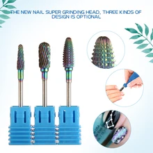 Сверло для маникюра, Вольфрамовая сталь, Шлифовальная головка, инструмент для полировки, сверло для дизайна ногтей, полировальная машина, покрытие цвета