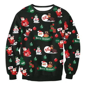 

Unisex Men Women CHRISTMAS SWEATER Vacation Santa Elf Funny Womens Men Sweaters Tops Autumn Winter Clothing New