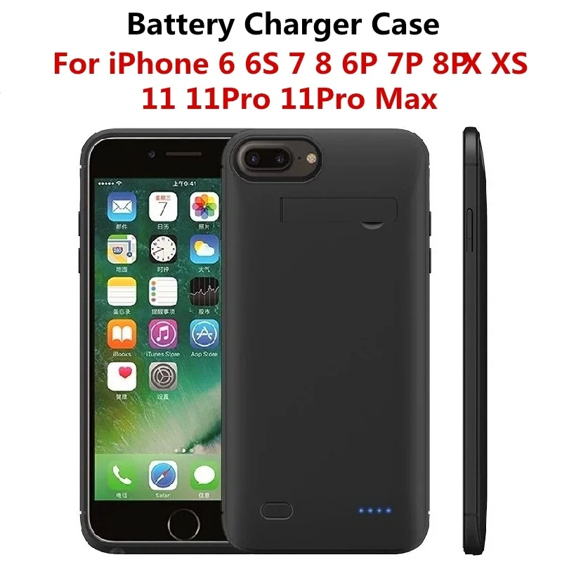 Power bank 10000 mah For iPhone 6 6s 7 8 plus case Battery Charger Case X XS XR 11 Pro MAX Bank Charging | Мобильные телефоны и