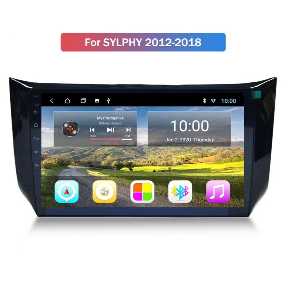 Автомобильный мультимедийный проигрыватель Android 10 0 с GPS для NISSAN SYLPHY 2012-2018 Wifi 4G AHD DSP