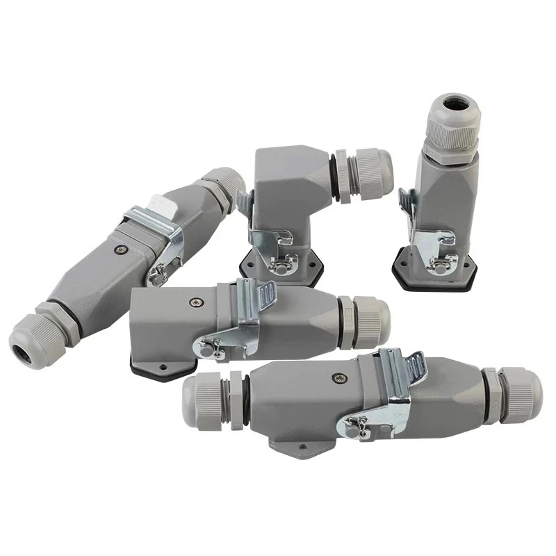 Enchufe de aviaci�n rectangular, HDC HA 4 5 6 8 Pin resistente al agua conector macho hembra