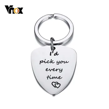 

Vnox Classic Stainless Steel Heart Key Chains for Men Male Dad Brother Family Love Accessory