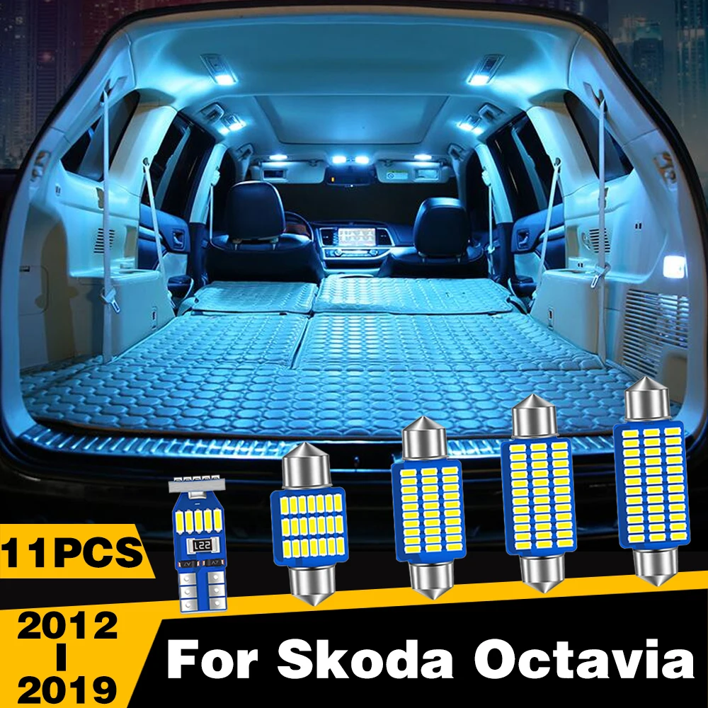 11X LED Car Interior Reading Bulb Map Dome Light Kit Decoration Lights