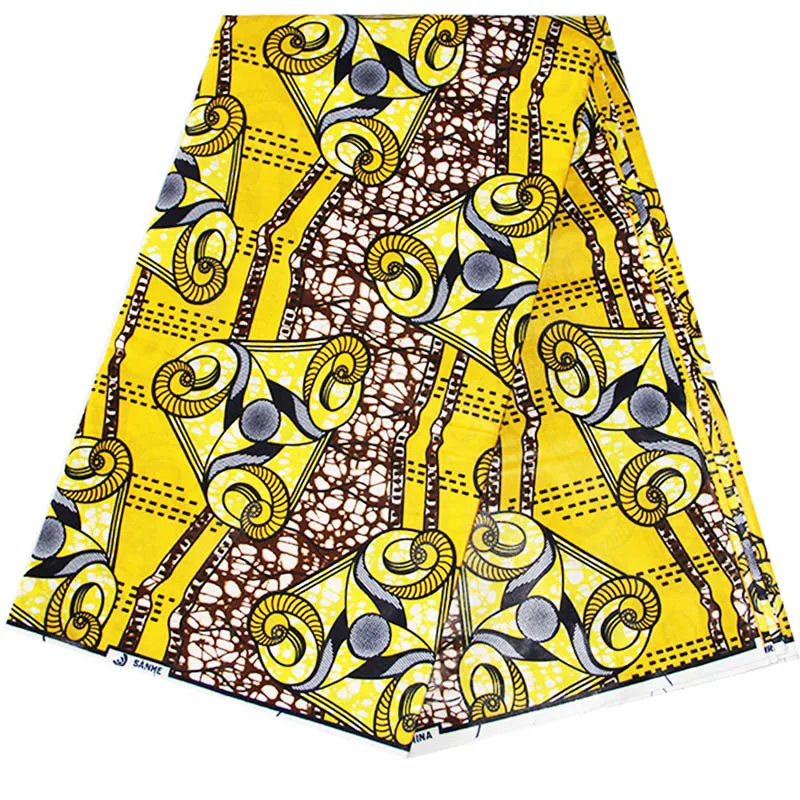 

high quality African real wax 100 cotton fabric man suit wax print fabrics tissu wax african man dutch 6 yard wax fabric for man