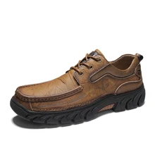 Новая повседневная мужская обувь кожаные легкие дышащие Мокасины Удобные Мокасины мужские кроссовки на плоской подошве Большие размеры 48