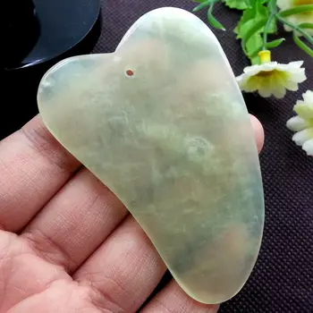 

Natural Jade Guasha Board Scraching Facial Eyes Scraping Gua Sha SPA Massage Acupoints Plate Tool Health Care Beauty Gift