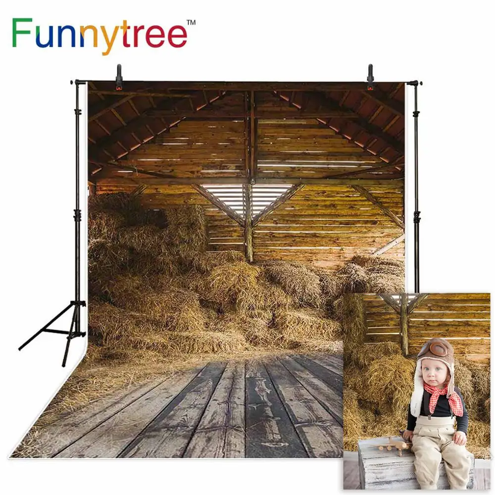 Funnytree фон для фотостудии склад Западный стог сена деревянный фон для фотосъемки деревянный детский Фотофон