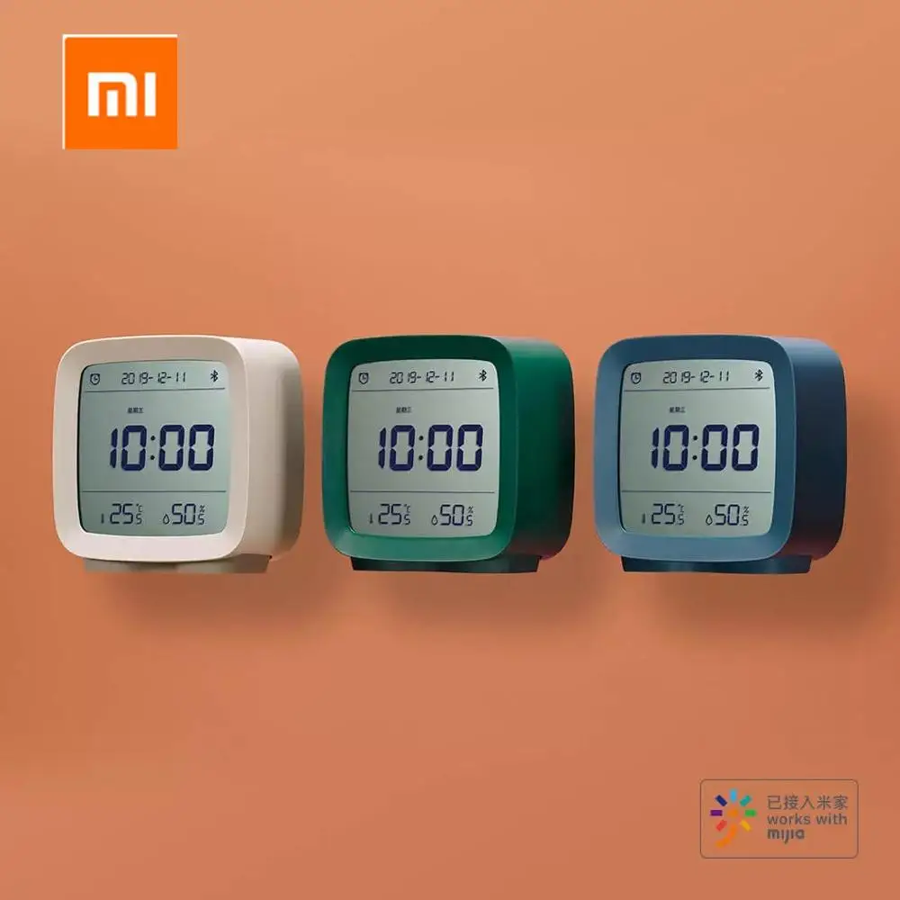 В наличии Xiaomi Cleargrass Bluetooth часы-будильник смарт контроль температуры и влажности