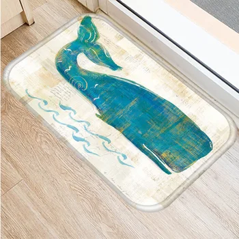 

Retro Creative Marine Life Mats Kitchen Exit Home Mats Lobster Starfish Crab Mats Kitchen Carpet Floor Mat Door Mat