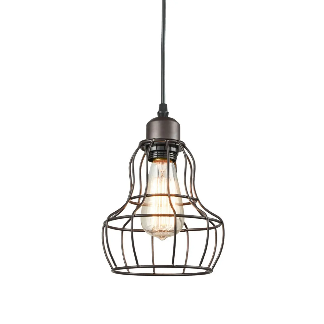

Amazon Retro Loft Punk Industrial-Style Iron Art Cage Chandelier Restaurant Bar Corridor Entrance Simple Chandelier