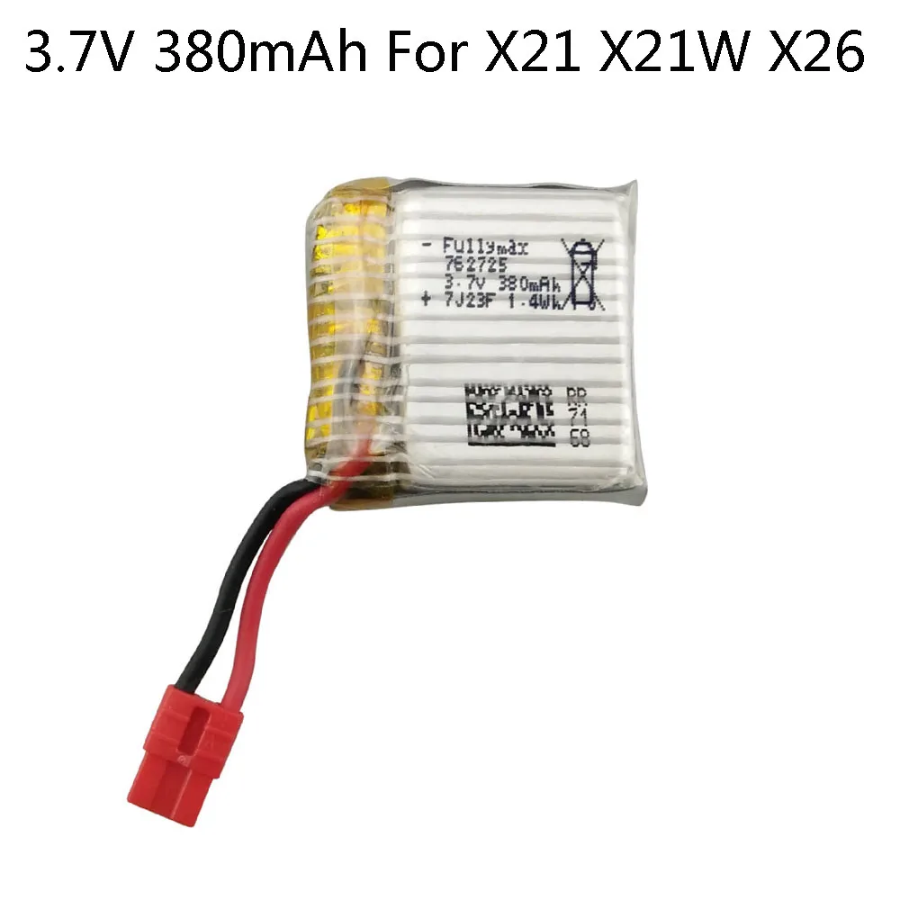 Аккумулятор 762725 3 7 В 380 мА/ч для квадрокоптера SYMA X21 X21W X26 запасные части аксессуары