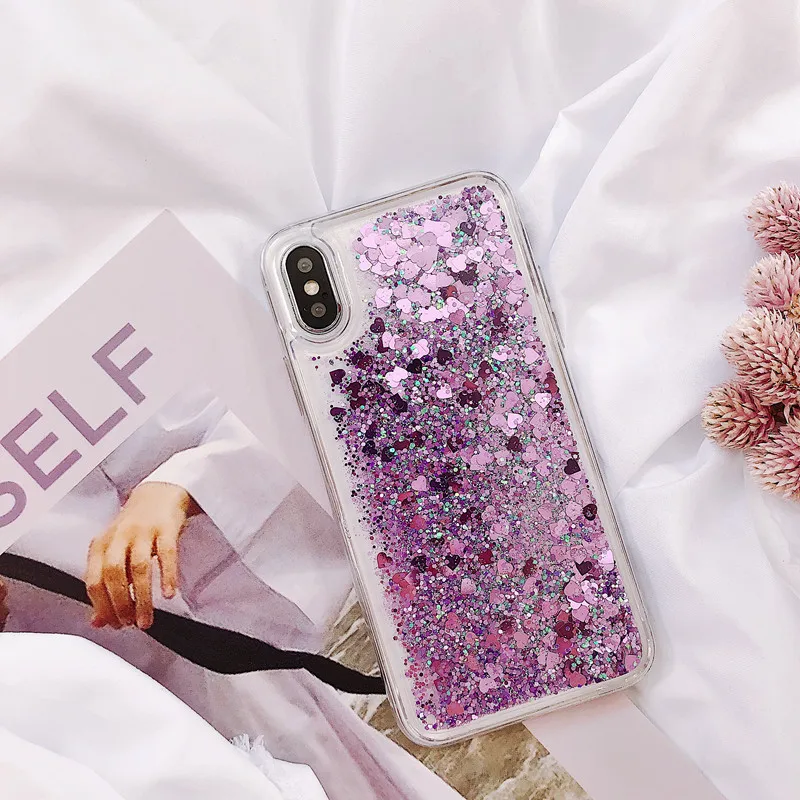 Fashion Glitter Liquid Silicone Case For Xiaomi Redmi Note 9S
