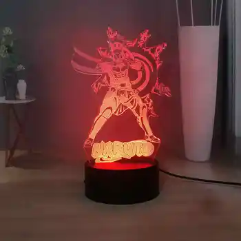 

Drop Shipping Naruto 3D Night Light Japanese Cartoon Comic Children Lamp LED Table Lamp Remote Control Light Kids Presents Toy
