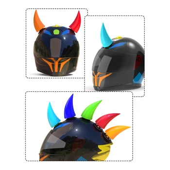 

Car Motorcycle Helmet Devil Horn Motocross Full Face Off Road Helmet Decoration Car Accessories helmet accessories decoration