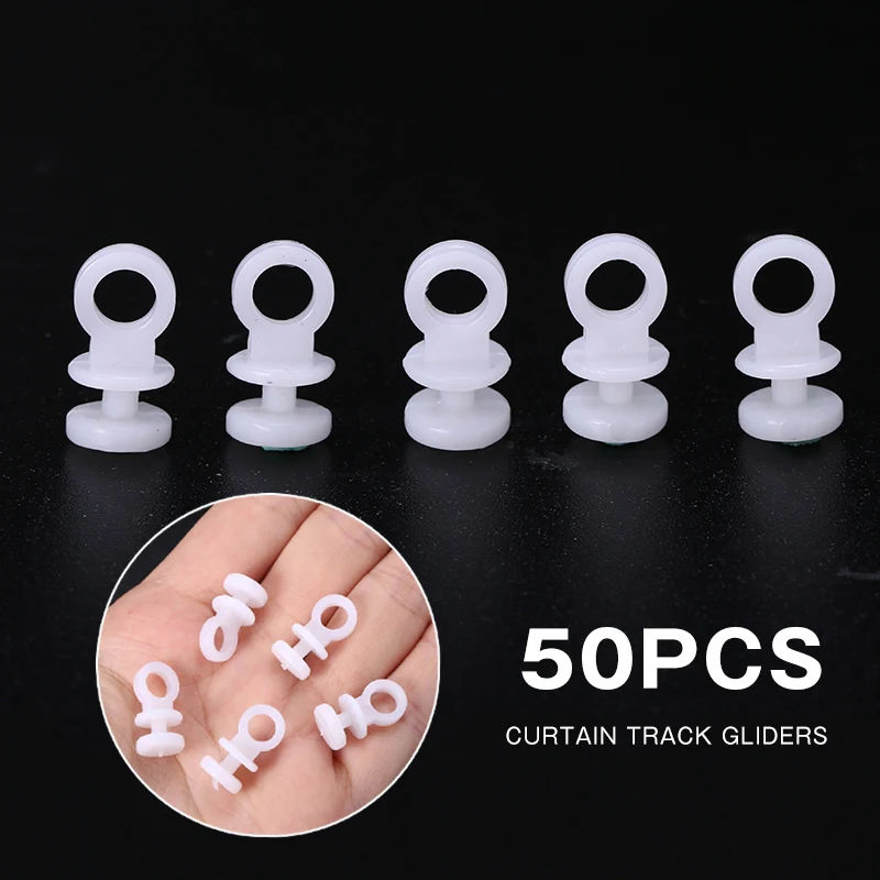 50-200pcs Curtain Track Gliders Glide Hooks Runners Slides Fixing Replacement 