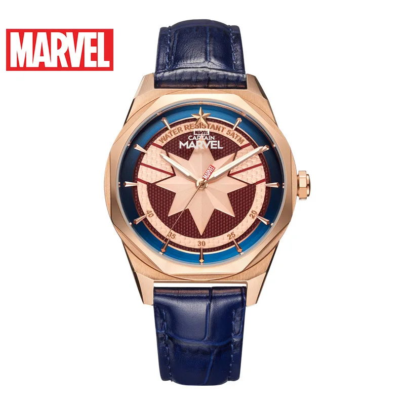 MARVEL Кварцевые женские s часы Роскошные DISNEY Марвел Капитан повседневные